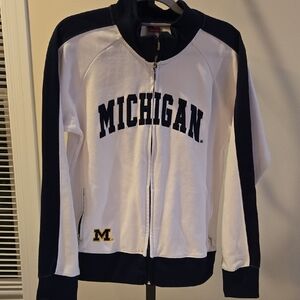 Michigan Women's Varsity Jacket - Navy and White